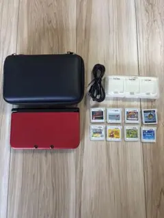 3DS LL 本体 カセット 専用ケース 充電ケーブル タッチペン セット