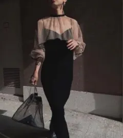 Ameri VINTAGE 永瀬沙世 コラボ チュール プリーツスカート 花柄 Ameri VINTAGE 永瀬沙世 コラボ チュール プリーツスカート 花柄