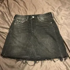 H&M デニムスカート サイズ36 黒 約Mのサムネイル