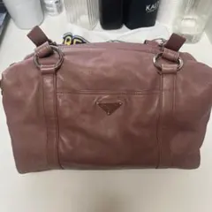 PRADA ピンク レザー ショルダーバッグ