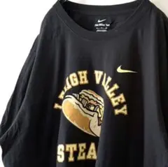 ナイキ LEHIGH VSLLEY ステーキ Tシャツ XL ブラック 黒 古着のサムネイル