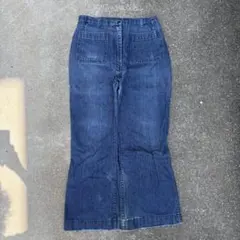‼️値下げ中‼️90s US NAVY デニム セーラーパンツ フレアパンツ 90s US NAVY デニム セーラーパンツ フレアパンツ W30 - メルカリ