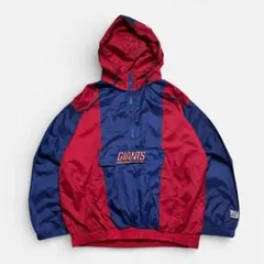 NFL ニューヨークジャイアンツ アノラックパーカー レッドブルー 刺繍ロゴ