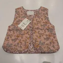 新品 zara ザラ 100 110 120 フラワーキルティングベスト 花柄
