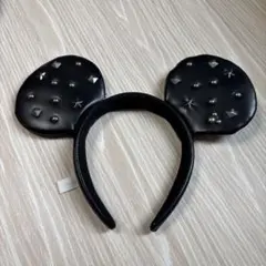 ディズニーリゾート ミッキー 黒 カチューシャ　美品★