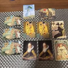 12人のクイーン　名画カード　絵画 ミュシャ　クリムト　モネ　ボッティチェリ