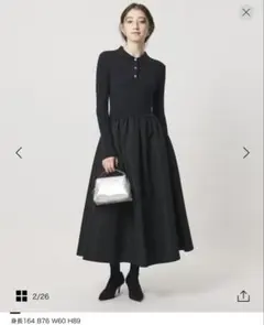 ユナイテッドアローズ フィット ＆ フレア ポロワンピース