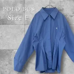 【POLO BCS】VIS別注 洗える ウエストタックフレアシャツ サイズFのサムネイル