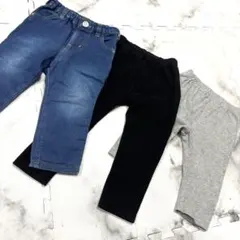 ユニクロパンツ 2点&BeBeパンツ　90サイズ