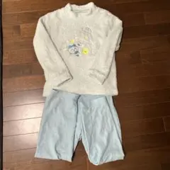 ちいかわ　140 フリース　パジャマ　ユニクロ　水色