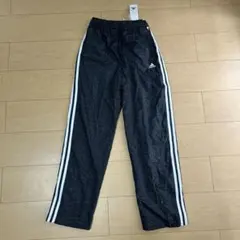 新品未使用adidas ダークグレー ロングパンツ サイドストライプ