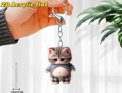 アクリルキーホルダー 猫キャラクター 約4.8cm