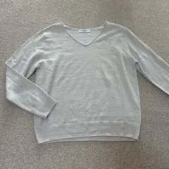 discoat ディスコート　ニットセーター ライトグレー　ラメニット