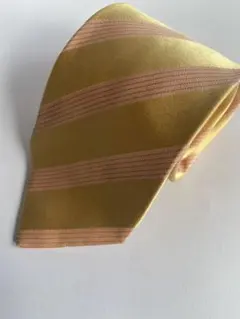 BURBERRY バーバリー ネクタイ ゴールド×ピンク ストライプ 結婚式