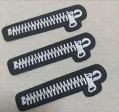 アイロンワッペン　ファスナー　刺繍　セット