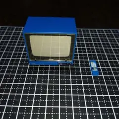 ケンエレファント 　ビクター　ヒストリカル ミニチュア テレビ　青色　ガチャのサムネイル