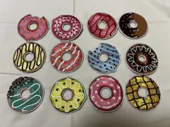 ドーナツ刺繍ワッペン 12個セット