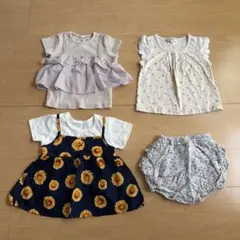 【美品】トップス　ボトムス 4点セット　90のサムネイル