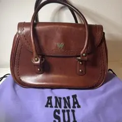 ANNA SUI アナスイ ハンドバッグ ボストンバッグ ブラウン 蝶