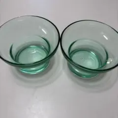 IKEA ガラスボウル 2個セット グリーン