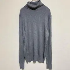 ANN TAYLOR グレー タートルネック セーター 長袖 無地 シンプル