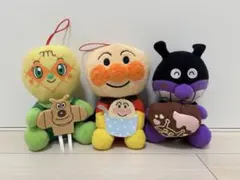 アンパンマン ぬいぐるみセット 約15cm バイキンマン　メロンパンナちゃん