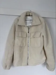 HELMUT LANG ボアジャケット ホワイト フリース