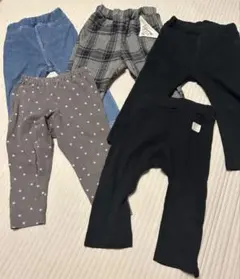 【まとめ売り】 レギンス・ズボン 5点セット 90サイズ