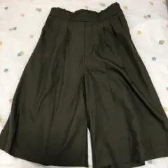 ガウチョパンツ キュロット ウエストゴム