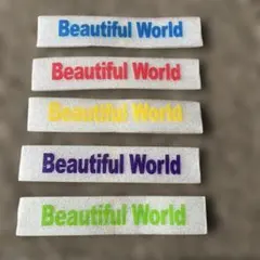 嵐　ライブ　Beautiful World落下物　緑紫黄青赤 銀テープ ワンロゴ