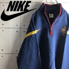 【USA製】ナイキ 銀タグ 90s  ハーフジップ  トラックジャケット