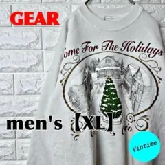 AA23【Xmas】プリントスウェット【メンズXL】ホワイト