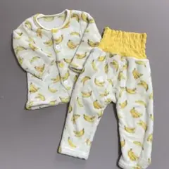 バナナ柄 もこもこ あったかパジャマ size 90