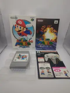 スーパーマリオ64□箱、説明書、操作シート、ソフトのセット　ニンテンドー64
