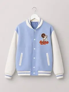 ZARA Randy's スタジャン ブルー×ホワイト Mサイズ - メルカリ