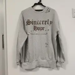 再値下げ　WEGO Sincerely Hope グレー トレーナー