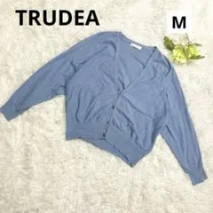 TRUDEAレディースカーディガン　ブルー系　長袖のサムネイル