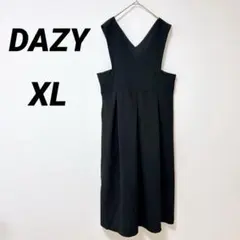 DAZY 【XL】ジャンパースカート ブラック ノースリーブ ワンピース