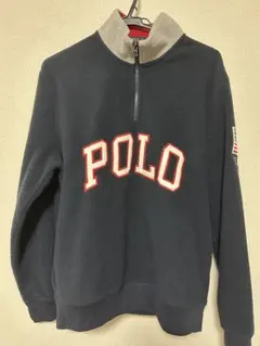 ポロ RalphLauren ハーフジップ フリース ジャケット　ネイビー　M