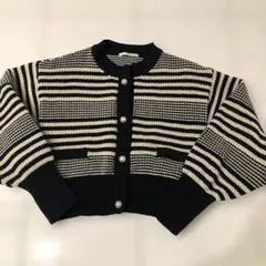 ELENCARE DUEストライプニットカーディガン