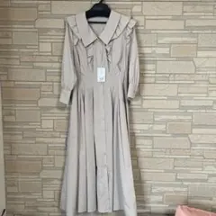 新品　未使用　WILLSELECTION ベージュ シャツワンピース