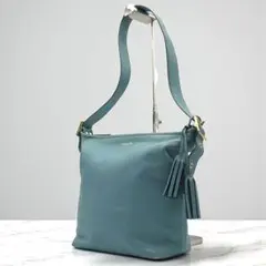 Vintage Coach Shoulder Bag Leather Blue