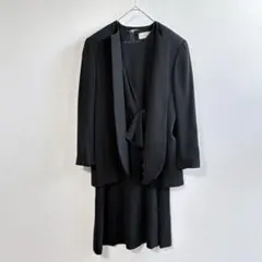 高級 東京ソワール ブラック フォーマル ジャケット ワンピース 冠婚葬祭 XL