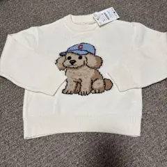 ZARA キッズ ニット セーター 犬 131cm 新品タグ付き