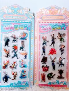 ズートピア　アクリルシール　2枚セット