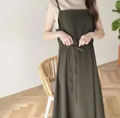 【美品】クラシカルエルフ ロング キャミワンピ ブラウン M