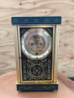 ブロンズ　置時計　昭和レトロ　ゼンマイ　稼働品 ブロンズ 置時計 昭和レトロ ゼンマイ 稼働品