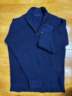 Tommy Hilfiger ネイビー ジップアップセーター
