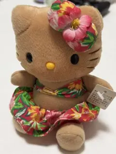 レア‼️日焼けアロハキティスタンド ぬいぐるみ ラスト1点ハイビスカスハワイ レア‼️日焼けアロハキティスタンド ぬいぐるみ ラスト1点ハイビスカス