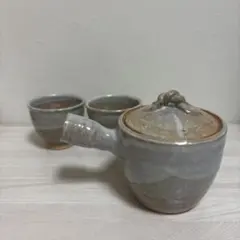 萩焼の急須と湯呑みのセット